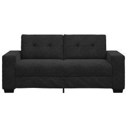 Canapé causeuse noir 140 cm velours 