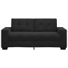 Canapé causeuse noir 140 cm velours 