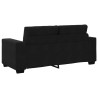 Canapé causeuse noir 140 cm velours 