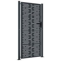 Portail de jardin anthracite 105x205 cm conception de carré 