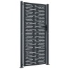 Portail de jardin anthracite 105x205 cm conception de carré 