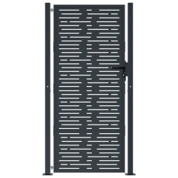 Portail de jardin anthracite 105x205 cm conception de carré 