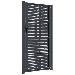 Portail de jardin anthracite 105x205 cm conception de carré 