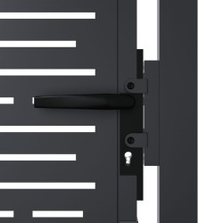 Portail de jardin anthracite 105x205 cm conception de carré 