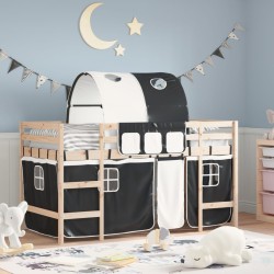 Lit mezzanine enfants avec tunnel sans matelas 90x200 cm 