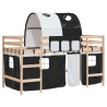 Lit mezzanine enfants avec tunnel sans matelas 90x200 cm 