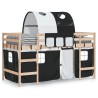 Lit mezzanine enfants avec tunnel sans matelas 90x200 cm 