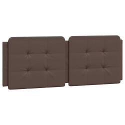 Coussin de tête de lit marron 120 cm similicuir 