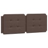 Coussin de tête de lit marron 120 cm similicuir 