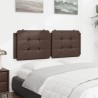 Coussin de tête de lit marron 120 cm similicuir 