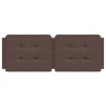 Coussin de tête de lit marron 120 cm similicuir 