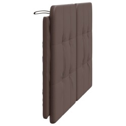 Coussin de tête de lit marron 120 cm similicuir 