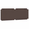 Coussin de tête de lit marron 120 cm similicuir 