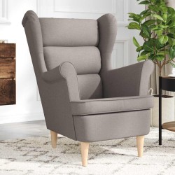 Fauteuil taupe 74x84x100 cm tissu 