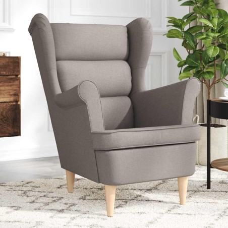 Fauteuil taupe 74x84x100 cm tissu 