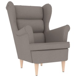 Fauteuil taupe 74x84x100 cm tissu 