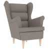 Fauteuil taupe 74x84x100 cm tissu 