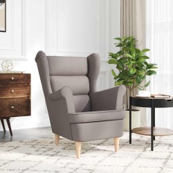 Fauteuil taupe 74x84x100 cm tissu 