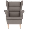Fauteuil taupe 74x84x100 cm tissu 