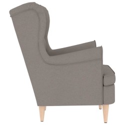 Fauteuil taupe 74x84x100 cm tissu 