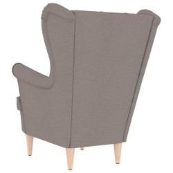 Fauteuil taupe 74x84x100 cm tissu 