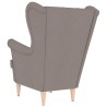 Fauteuil taupe 74x84x100 cm tissu 