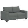 Canapé à 2 places gris foncé 120 cm tissu 