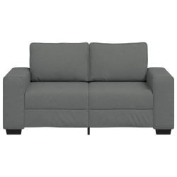 Canapé à 2 places gris foncé 120 cm tissu 