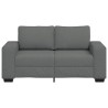 Canapé à 2 places gris foncé 120 cm tissu 