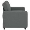 Canapé à 2 places gris foncé 120 cm tissu 