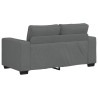 Canapé à 2 places gris foncé 120 cm tissu 