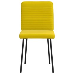 Chaises à manger lot de 6 jaune velours 