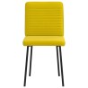 Chaises à manger lot de 6 jaune velours 