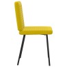 Chaises à manger lot de 6 jaune velours 