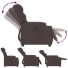 Fauteuil inclinable Marron foncé Tissu 