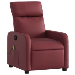 Fauteuil de massage inclinable Rouge bordeaux Similicuir 