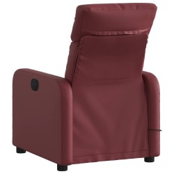 Fauteuil de massage inclinable Rouge bordeaux Similicuir 
