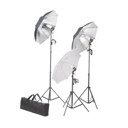 Kit de studio photo avec ensemble d'éclairage et toile de fond 