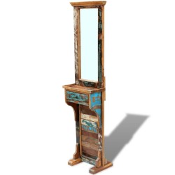 Miroir de couloir bois de récupération massif 47x23x180 cm 