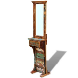 Miroir de couloir bois de récupération massif 47x23x180 cm 