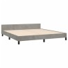 Cadre de lit sans matelas gris clair 160x200 cm velours 