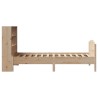 Lit bibliothèque sans matelas 90x200 cm bois de pin massif 