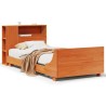 Cadre de lit sans matelas cire marron 90x190 cm bois pin massif 