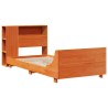 Cadre de lit sans matelas cire marron 90x190 cm bois pin massif 