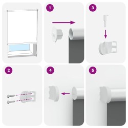 Store enrouleur occultant blanc cassé 165x210 cm largeur tissu 
