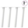 Pieds de table basse 4 pièces Blanc 42 cm Acier 