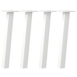 Pieds de table basse 4 pièces Blanc 42 cm Acier 