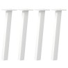 Pieds de table basse 4 pièces Blanc 42 cm Acier 