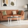 Pieds de table basse 4 pièces Blanc 42 cm Acier 