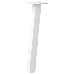 Pieds de table basse 4 pièces Blanc 42 cm Acier 